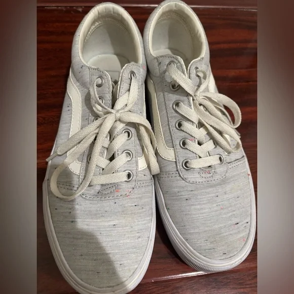 Vans Gray and White Casual Sneakers Women’s size 10 - Picture 4 of 7